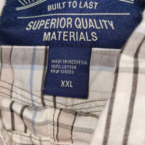 GPH Supply Co Shirt Mens XXL Plaid Western Pearl Snap Long Sleeve Brown Used - Picture 8 of 9